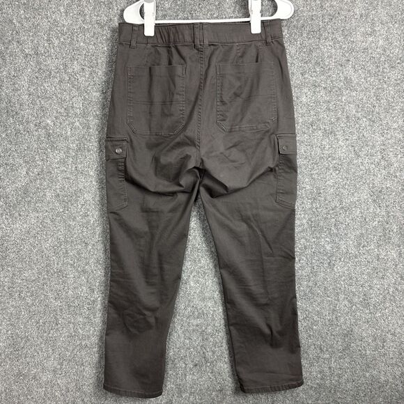 Democracy Pants Womens Size 12 Gray Cargo ankle Stretch Ab Technology - Picture 2 of 10